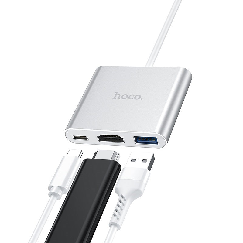 Adaptador USB-C a HDMI+ Usb Hoco HB14