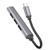 Adaptador Hub USB-C a USB 4 en 1 Hoco HB26
