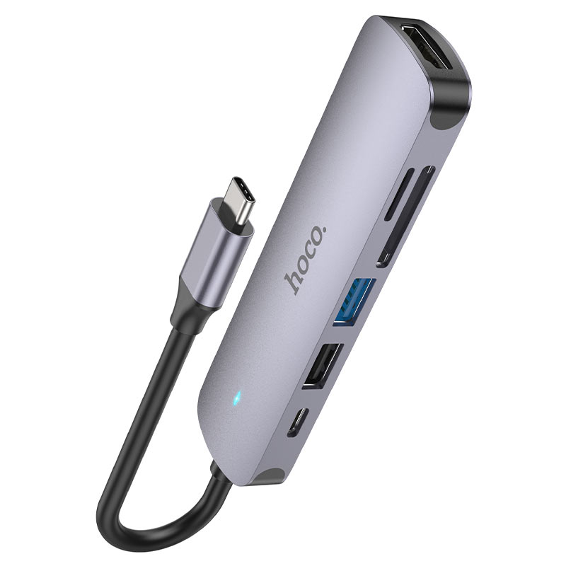 Hub USB-C to HDTV+USB3.0 +USB2.0+SD Hoco HB28