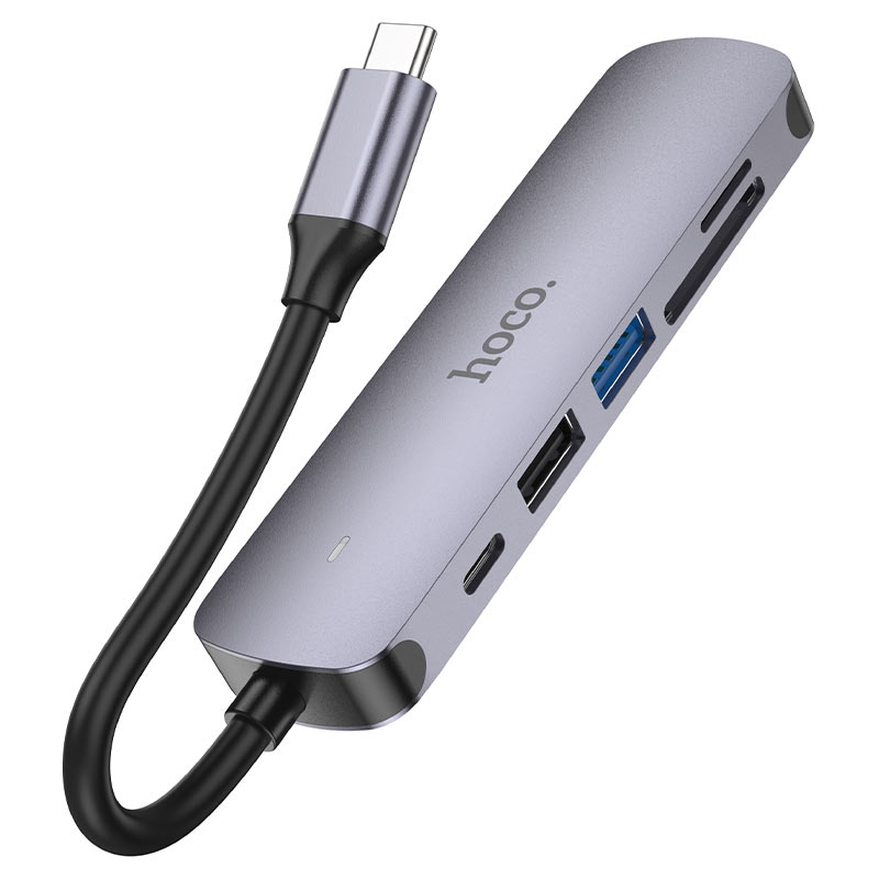 Hub  USB-C to HDTV+USB3.0 +USB2.0+SD Hoco HB28