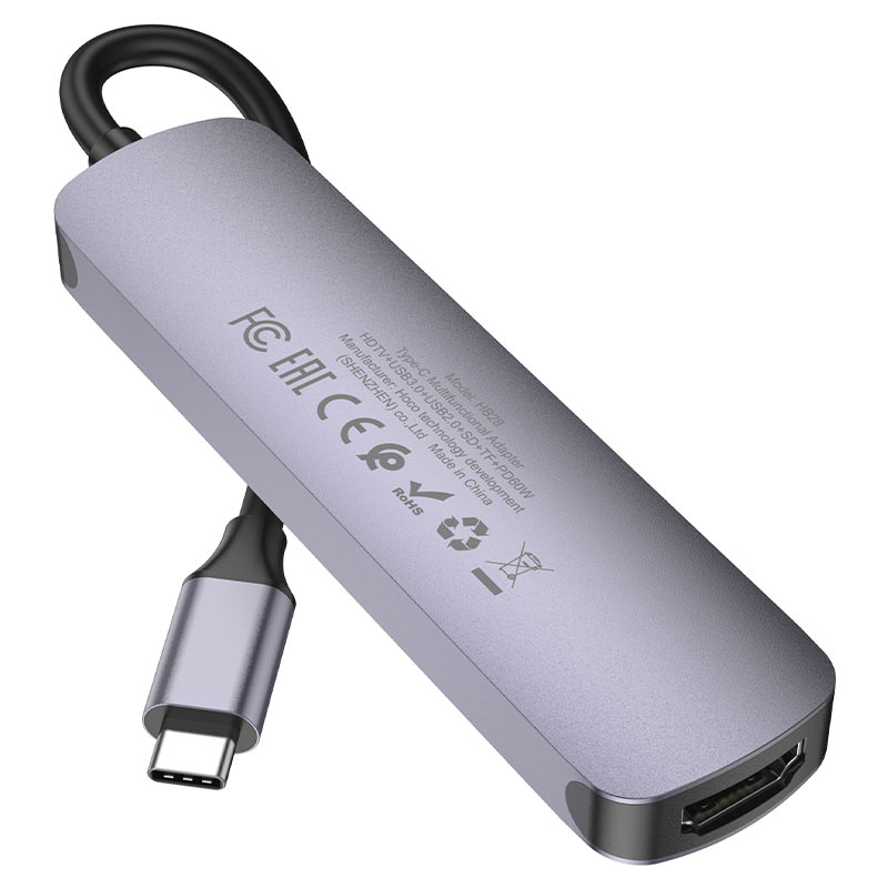 Hub  USB-C to HDTV+USB3.0 +USB2.0+SD Hoco HB28