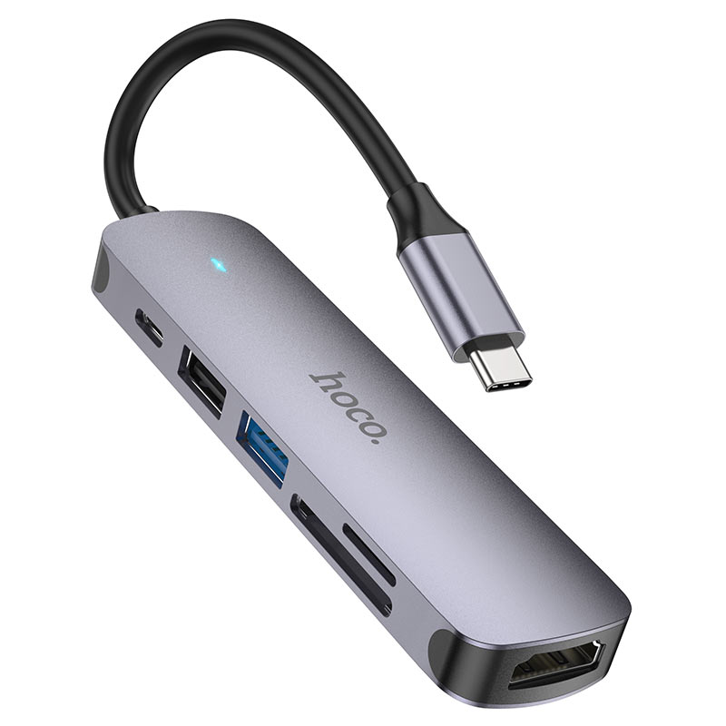 Hub USB-C to HDTV+USB3.0 +USB2.0+SD Hoco HB28