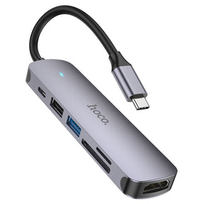 Hub Hoco HB28 USB-C to HDTV+USB3.0 +USB2.0+SD