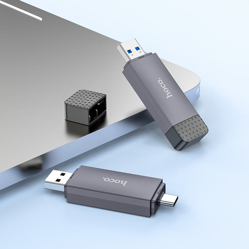 Lector de tarjeta micro SD y SSD 2 en 1 usb y usb-c Hoco HB45