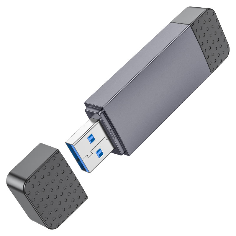 Lector de tarjeta micro SD y SSD 2 en 1 usb y usb-c Hoco HB45