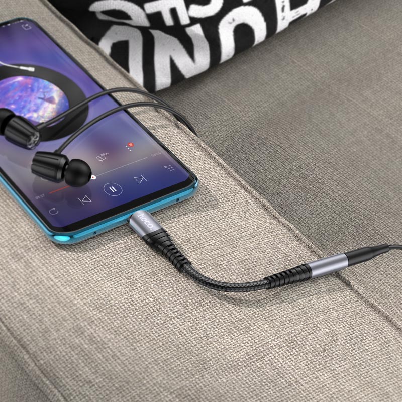Adaptador de audio Tipo-C a auxiliar 3.5 Hoco LS33