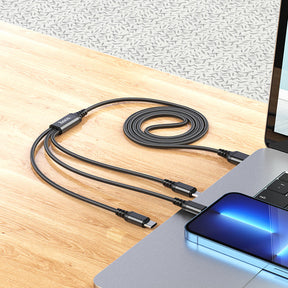 Cable Hoco X76 3 en 1 Lightning/Micro-USB/Type-C