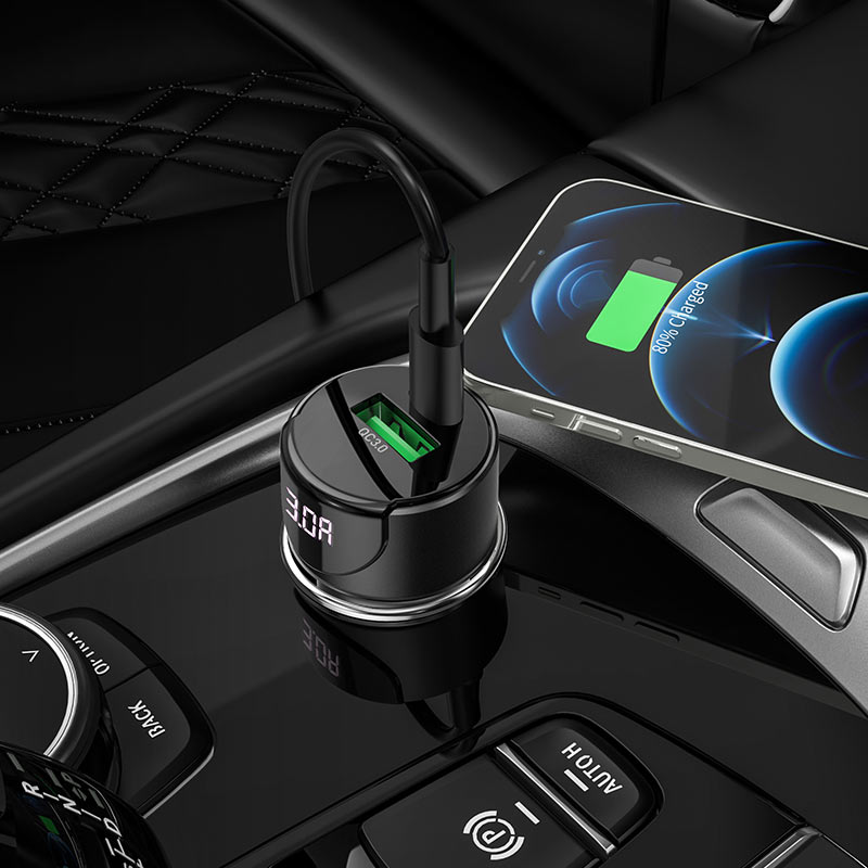 Cargador de auto salida Usb y usb-C PD20W Hoco Z42