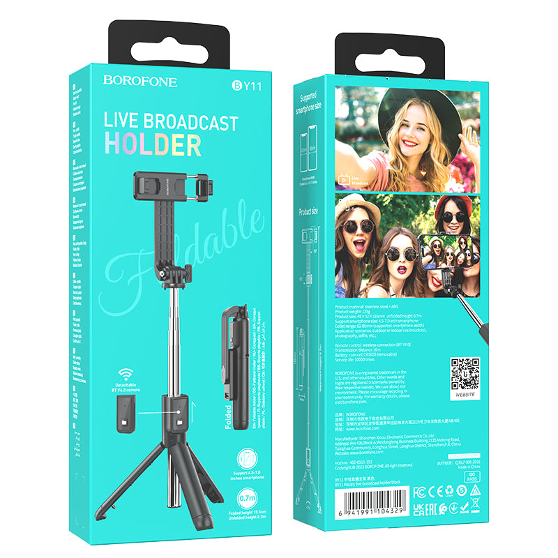 Baston Selfie  Stick-Trípode Horizontal y vertical Borofone BY11