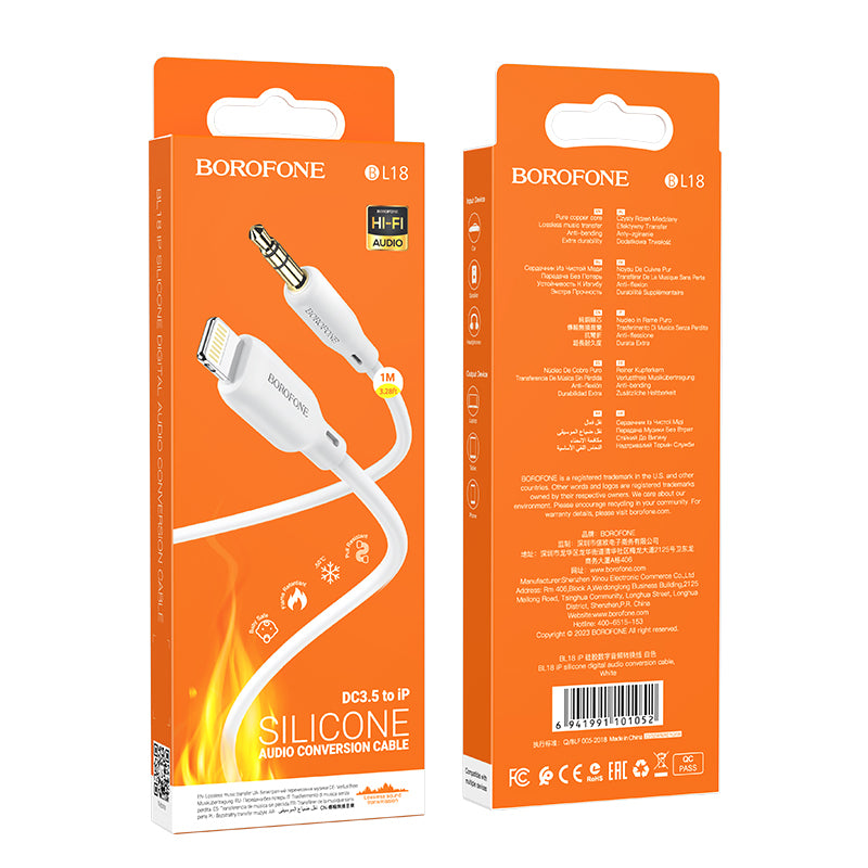 Cable de Audio Jack 3,5mm a LIGHTNING Borofone Bl18