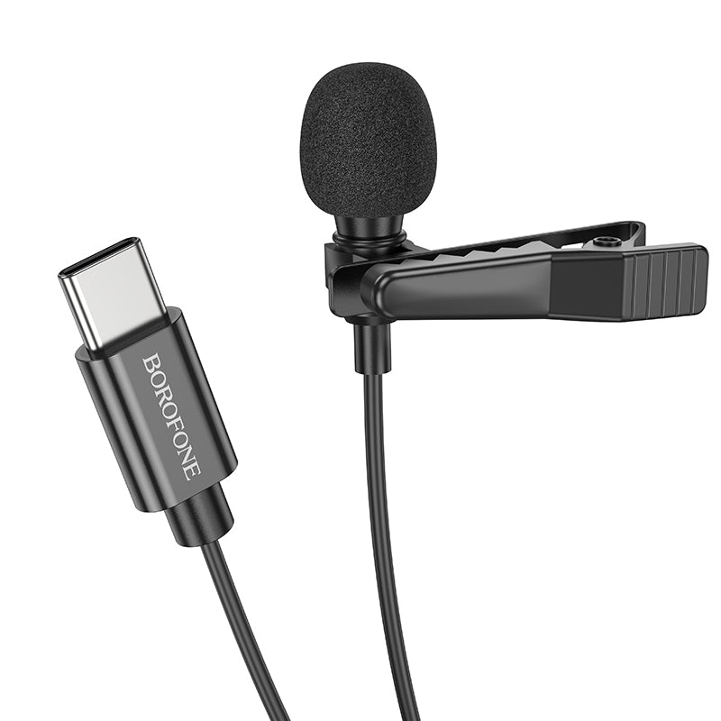 Micrófono Lavalier USB-C 2mt Borofone BFK11