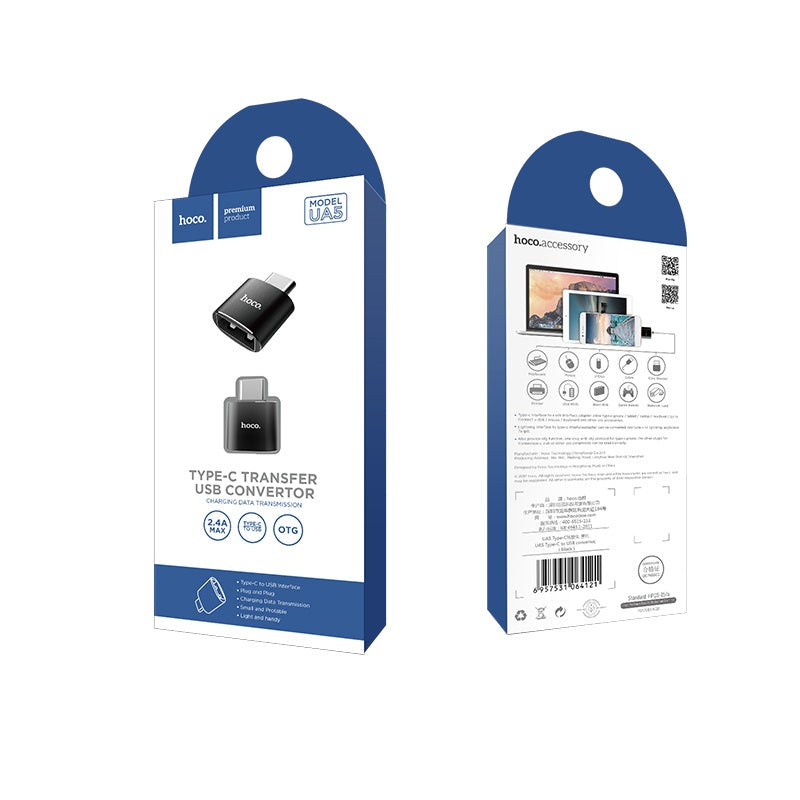 Adaptador convertidor Hoco UA5 USB-C a USB