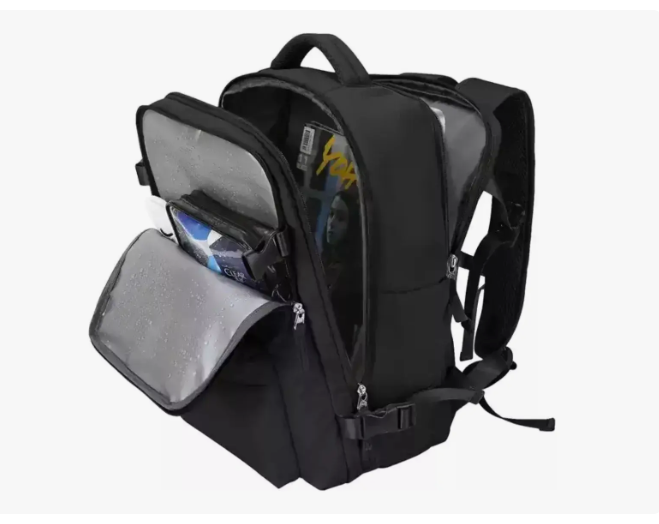 Mochila Bolso Viaje Organizador Abajo Avion 40l Capacidad