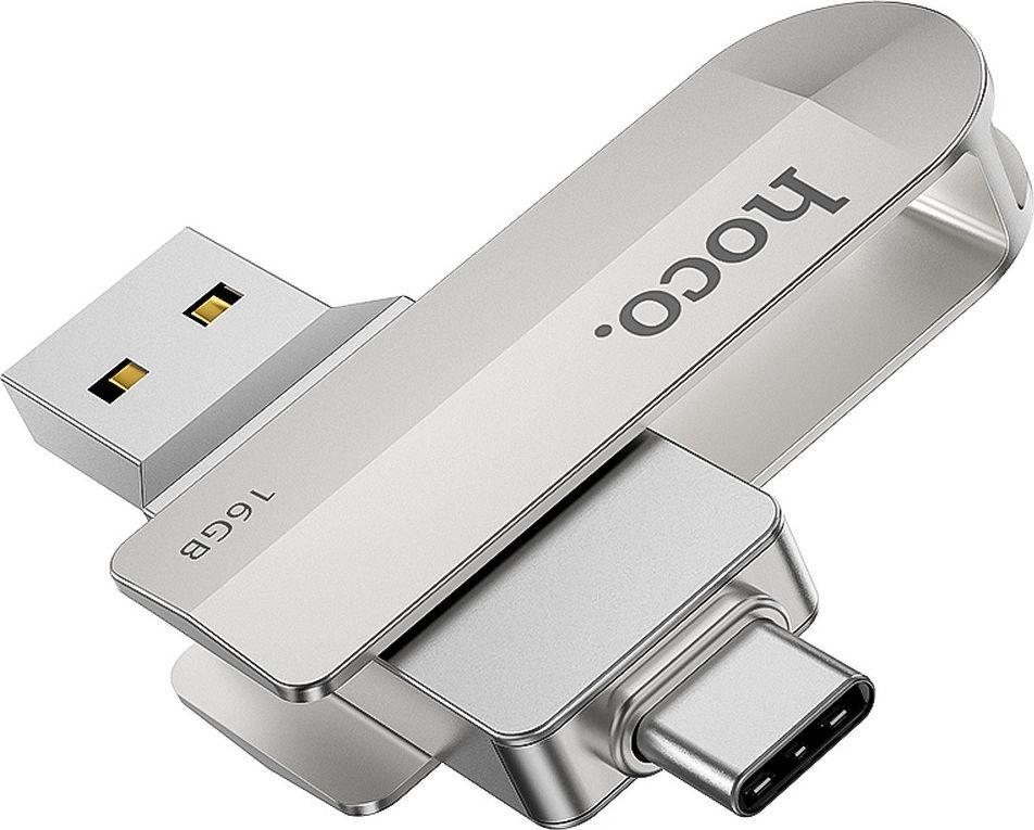 Pendrive  USB-C TO USB 3.0 Flash Drive 64GB Metal Grey Hoco UD10