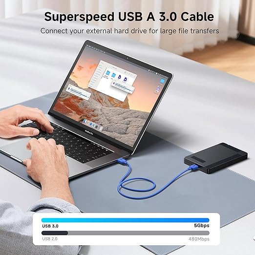 Cable  USB a USB 3.0 macho a macho 1.8m Ulink 0150127