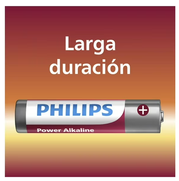 Pack de Pila AA 4 unidades alcalina Philips 1.5V 3X power