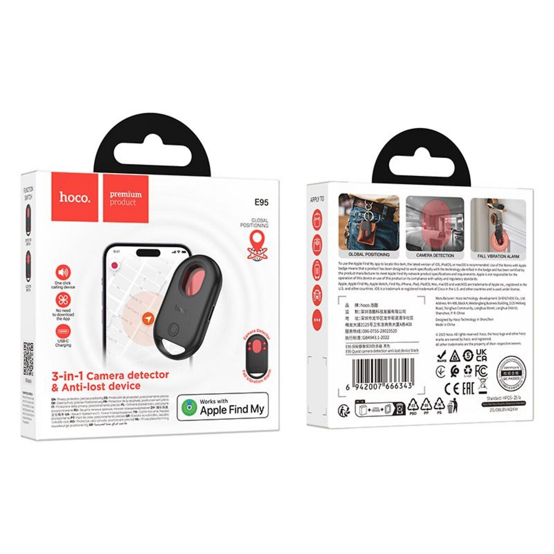 Mini rastreador detector de camara Hoco E95