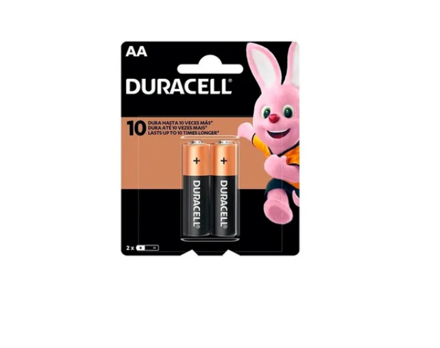 Pilas Duracell AA alcalinas 1.5V pack 2 unidades