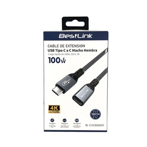 Cable Extension USB-C Macho a USB-C hembra 100W 4K Bestlink