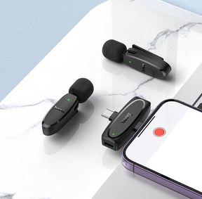 Micrófono inalámbrico Lavalier Dual  Lightning to USB-C Hoco L15