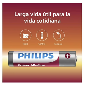 Pack de Pila AA 4 unidades alcalina Philips 1.5V