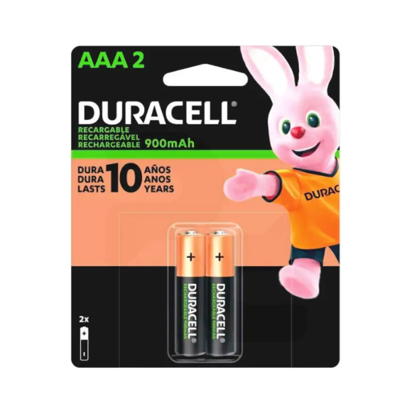 Pila Recargables  AAA 2unidades 1.2v Duracell