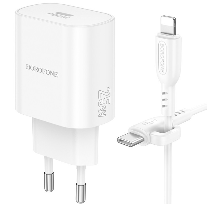 Cargador de pared  USB-C a Lightning 25W Borofone BA82A New