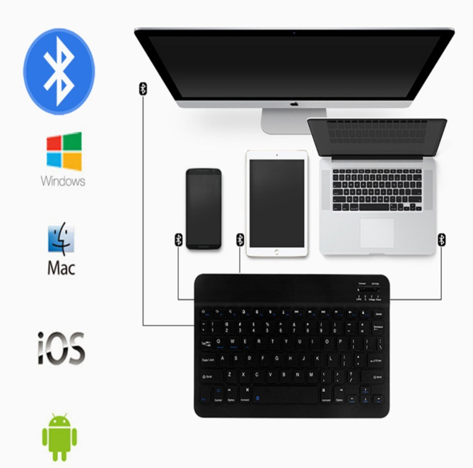 Teclado Bluetooth mini keyboard 10"