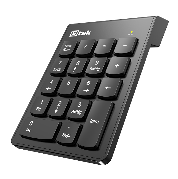 Teclado Numérico Inalámbrico 2.4 GHz Utek UT-KBN1200W