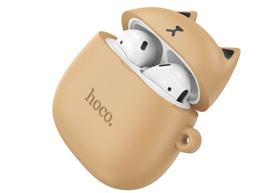 Audífono IN-EAR con funda de gato Hoco EW45 - Beige