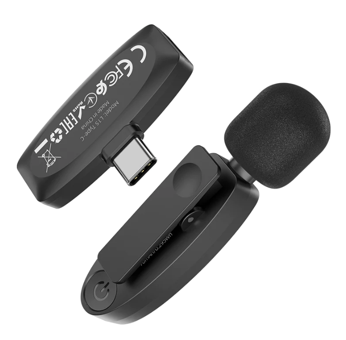 Micrófono  inalámbrico Lavalier USB-C Hoco L15