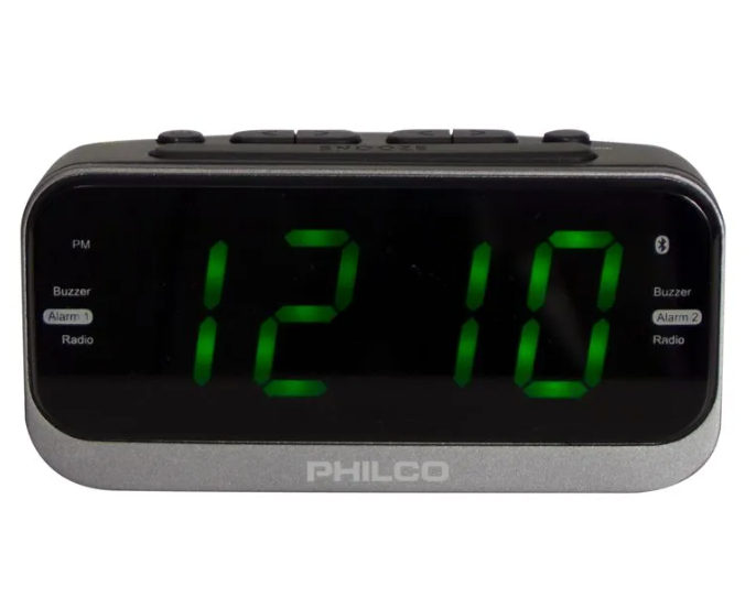 Radio Reloj  Philco bluetooth despertador con alarma dual