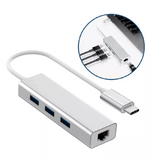 HUB Philco USB-C a Ethernet 3 port USB 3.0