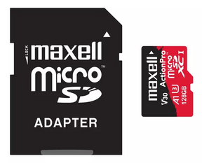 Tarjeta de memoria MicroSD 128GB  8k + Adaptador 100MB/s Maxell