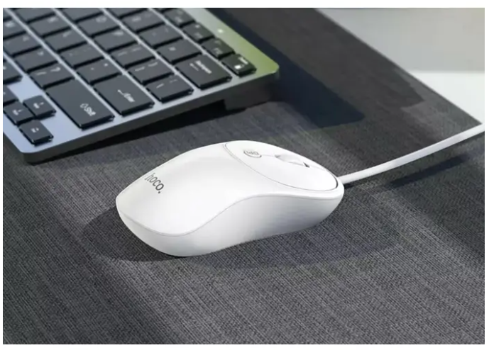 Mouse alambrico USB Hoco GM13 blanco