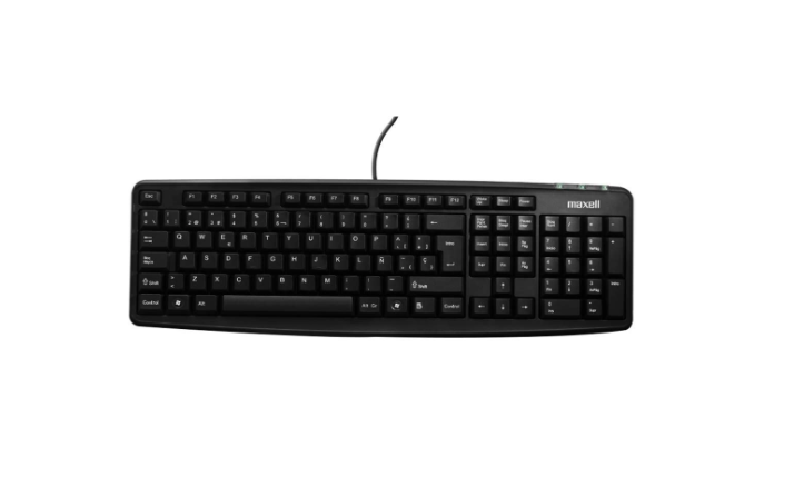 Teclado con cable USB ergonomico Maxell KB-90