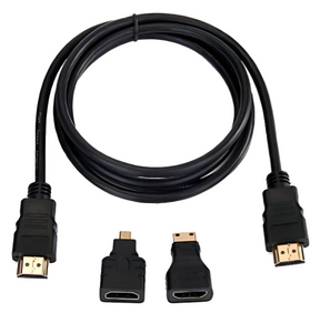Cable Hdmi  3 En 1, Con Adaptadores Mini Hdmi Y Micro Hdmi