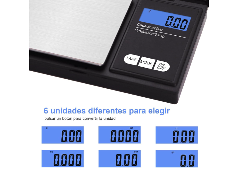 Balanza Digital Gramera tipo Estuche precisión
