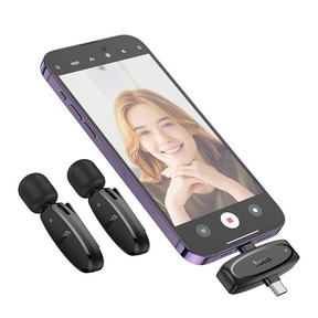 Micrófono inalámbrico Lavalier Dual  Lightning to USB-C Hoco L15