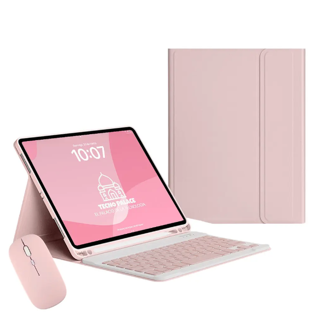 Funda con teclado para IPAD Air11 (2025/2024) Air5/Air4 10.9 rosado