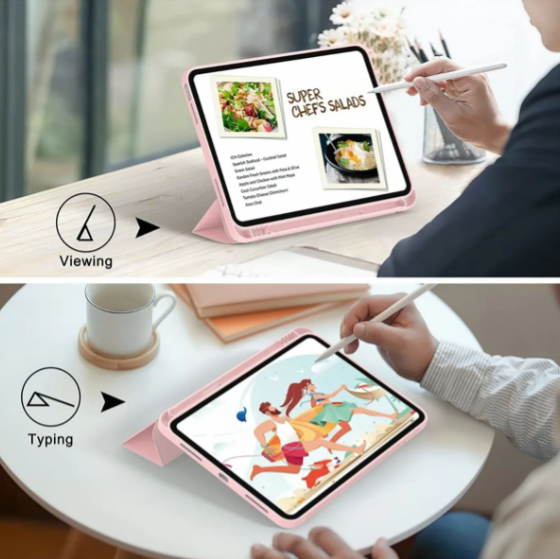 Funda con teclado para IPAD Air11 (2025/2024) Air5/Air4 10.9 rosado