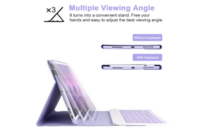 Funda con teclado para IPAD Air11 (2025/2024) Air5/Air4 10.9 lila