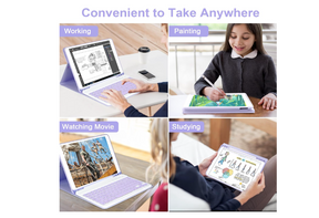 Funda con teclado para IPAD Air11 (2025/2024) Air5/Air4 10.9 lila