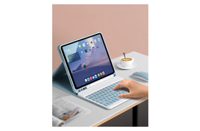 Funda con teclado para IPAD Air11 (2025/2024) Air5/Air4 10.9 celeste