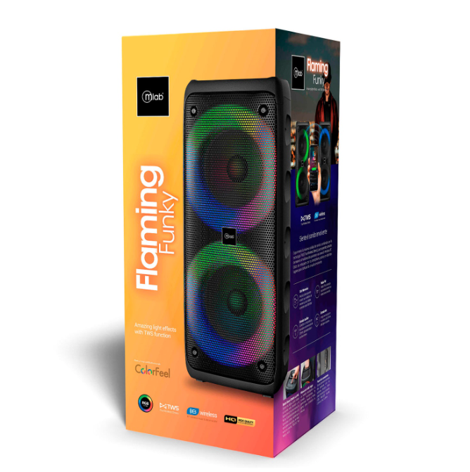 Parlante Karaoke Flaming Funky Color Feel Mlab