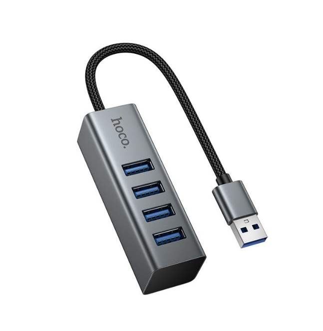 Adaptador Hub 4 puerto USB 2.0  Hoco HB1A