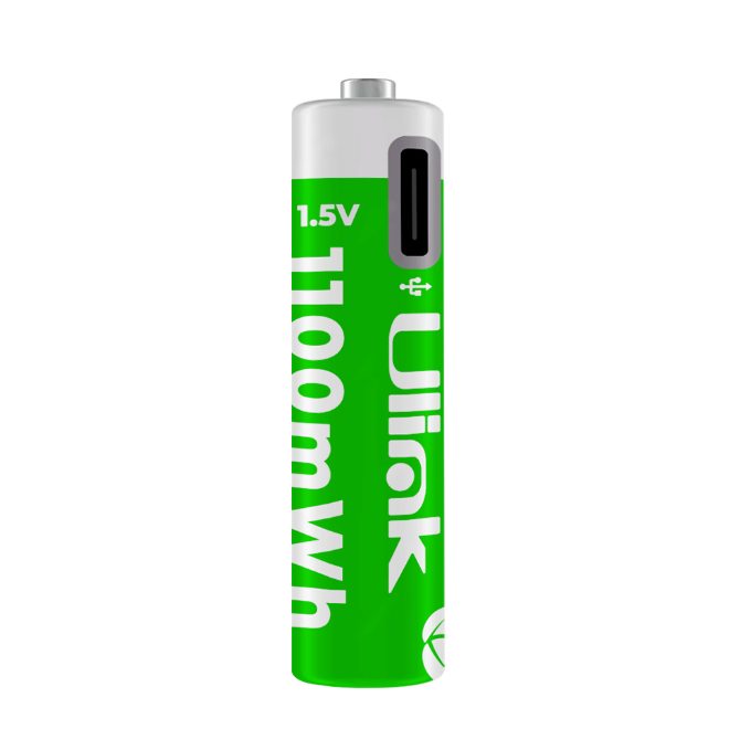 Pilas Recargable 2xAAA Carga USB-C de 1100mWh Ulink