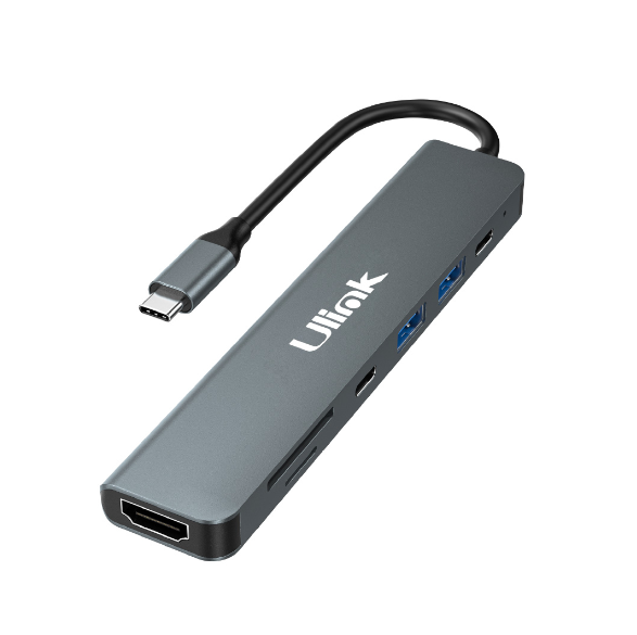 Adaptador Multifunción USB-C  7 en 1 Ulink  UL-ADC785HRD