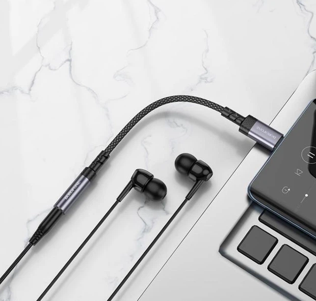 Adaptador de audio Tipo-C a auxiliar 3.5 Borofone BV24