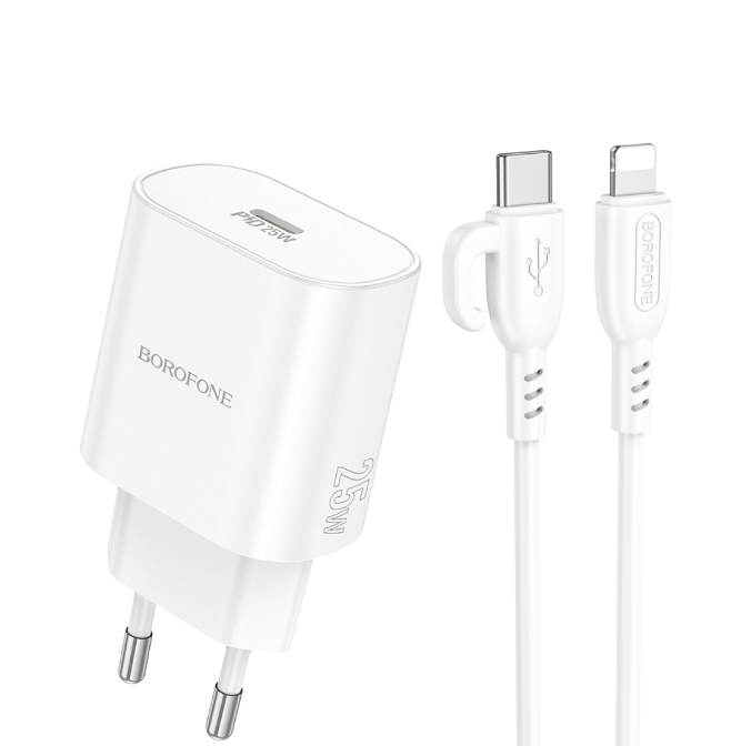 Cargador de pared  USB-C a Lightning 25W Borofone BA82A New